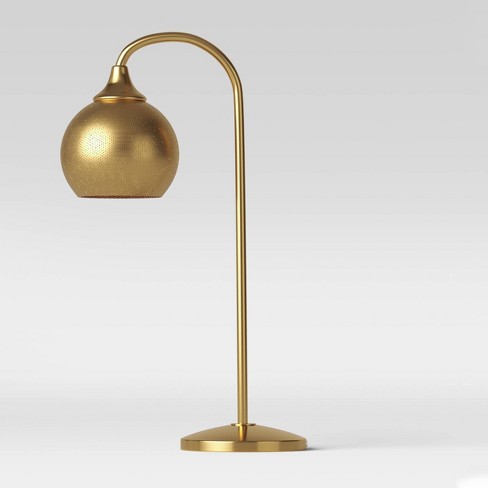 Pierced Metal Plumosa Globe Task Lamp, Gold Tripod Lamp Target