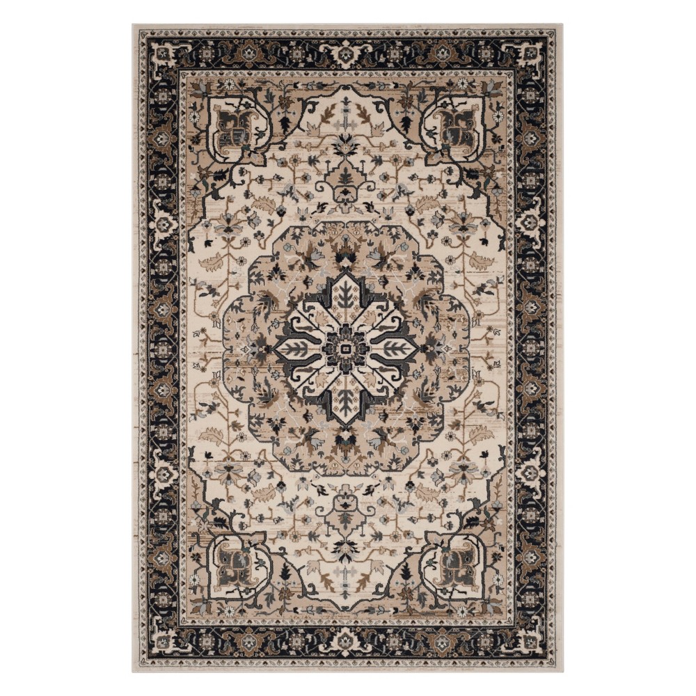 6'x9' Medallion Loomed Area Rug Cream/Navy - Safavieh