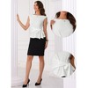 INSPIRE CHIC Women's Summer Tie Front Boat Neck Sleeveless Work Blouse - 2 of 4