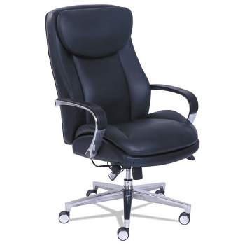 La-Z-Boy Commercial 2000 High-Back Executive Chair, Dynamic Lumbar Support, Supports 300lb, 20" to 23" Seat Height, Black, Silver Base