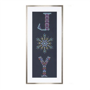 Holiday Jewel "Joy" Print Under Glass 23.5"H - 1 of 1
