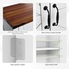 Chery Life 30'' x 12'' x 32.5'' in White Kitchen Cabinet with Walnut Countertop, Coffee Bar Console Cabinet for Kitchen, Dining Room, Bathroom - 3 of 4