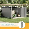 Suncast Glidetop 98 Cubic Foot Horizontal Shed Storage, Outdoor Waterproof Resin Floor Home Patio Deck Box for Garden and Tools, Dove Gray - 4 of 4