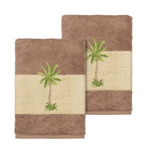 Linum Home Textiles 100% Turkish Cotton COLTON Embellished Towel Set - 1 of 2