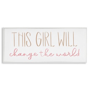 Stupell Industries Girl Power Motivational Phrase Framed Giclee Art, White, 30" x 13" - 1 of 4