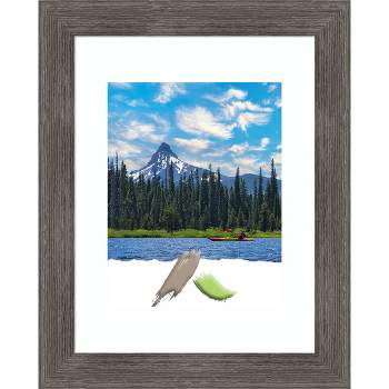 Amanti Art Pinstripe Lead Grey Wood Picture Frame