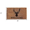 HomeRoots 24" X 36" Natural and Black Coir Stag Welcome Outdoor Door Mat - 3 of 3
