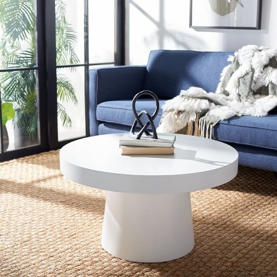 White Round Acrylic Minimalist Coffee Table