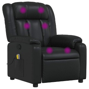vidaXL Massage Recliner Chair Wingback Furniture Theater Cinema Faux Leather - 1 of 4