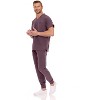 Medichic Men's Workwear Uniforms- Stretch V-Neck Scrubs Set with Seven-Pocket Jogger Pants - 3 of 4