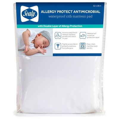 Sealy Cooling Moisture Wicking Waterproof Crib Mattress Pad - White : Target