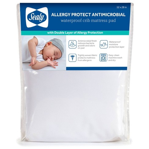 Sealy Secure Protect Waterproof Crib & Toddler Mattress Pads - 2pk