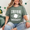 Simply Sage Market Women's Irish University Clover Short Sleeve Garment Dyed Tee - 2 of 4