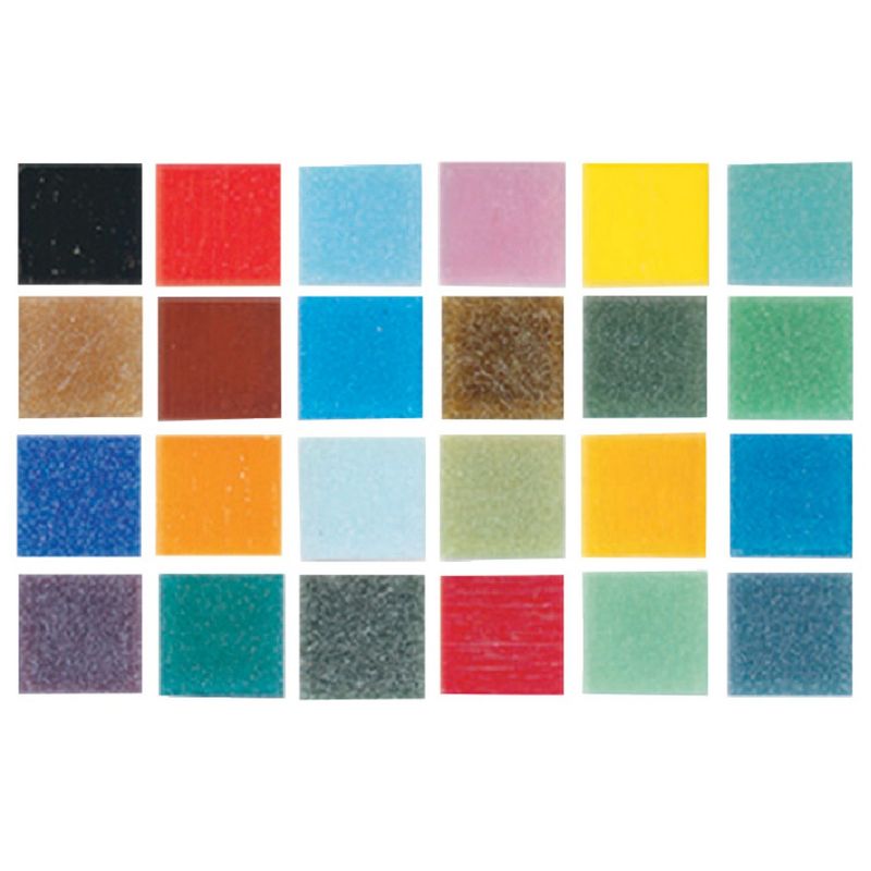 Mosaic Mercantile Authentic Glass Mosaic Tiles, 3/8 Inch, Assorted Colors, 3 Pounds, 1 of 2