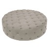 Cardiff Linen Modern Tufted Ottoman - Baxton Studio - image 2 of 4