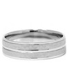 Pompeii3 Mens 14K White Gold Hammered Comfort Wedding Band Ring - 2 of 4