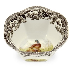 Spode Woodland Pheasant Porcelain Nut Bowl - Fine Porcelain, Wildlife-Inspired Serving Dish, 6 Inch Diameter, Microwave & Dishwasher Safe - 1 of 4