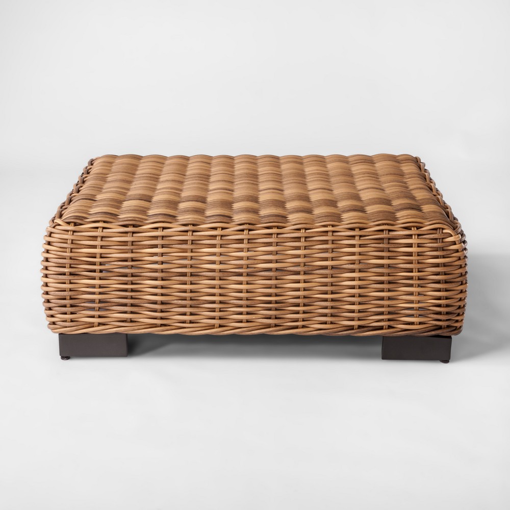 Eldridge Wicker Square Patio Coffee Table – Brown – Smith & Hawken  – For the Patio​