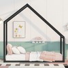 Twin Size Metal House Bed with Roof for Kids,Teens - 2 of 4