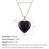 Natural Stone Heart Gemstone Healing Crystal Pendant Lucky Blessing Energy Necklace for Women Men - 4 of 4
