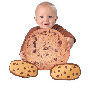 HalloweenCostumes.com 6/12 Months   Infant Chocolate Chip Cookie Costume with Booties | Cookie Costumes, Brown/Brown - 1 of 2