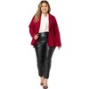 Agnes Orinda Women's Plus Size High-Low Peplum Button Work Elegant Blazers - 2 of 4