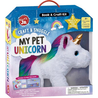 Klutz Jr. My Pet Unicorn Craft & Snuggle Kit, Includes Book & Plush, Ages 4 and Up