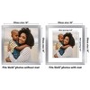 Americanflat 16x16 Picture Frame with Polished Plexiglass - Use as 12x12 Frame with Mat or 16x16 Frame Without Mat - Hudson Collection - Silver - 2 of 4