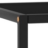 vidaXL Coffee Table Black Tempered glass, powder-coated steel Medium - 35.4" x 35.4" x 19.7" Black - 4 of 4