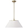 Nuvo Lighting Dover 3 - Light Pendant in  White/Vintage Brass - 2 of 4