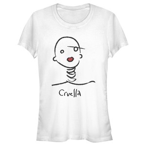 Juniors Womens Cruella Abstract Doodle T-Shirt - 1 of 4