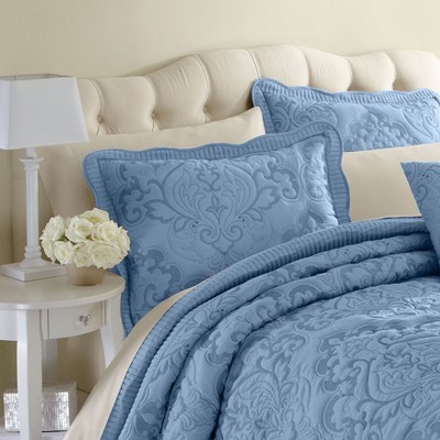Lavender Embroidered Damask Standard Polyester Sham