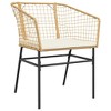 vidaXL Patio Chairs - Outdoor Garden Seating/Brown Poly Rattan - Cushioned Comfort with Sturdy Frame - 4 of 4
