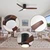 TOBILI 52 Inch Ceiling Fan with Light, 3 Dark Walnut Solid Wood Blades,6-speed for Bed Room,Dining Room,Living Room - 2 of 4