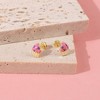 Girls' Colorful Cupcake Screw Back 14k Gold Earrings - In Season Jewelry - 4 of 4