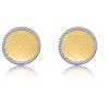 Guili Eternal Harmony Two-Tone Circle Earrings – Timeless, Elegant Design Featuring a Perfect Balance of Two-Tone Metals for a Sophisticated Look. - 2 of 2