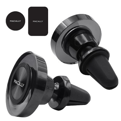 Macally Magnetic Air Vent Mount Car Phone Holder With Magnet and Acrylic Design