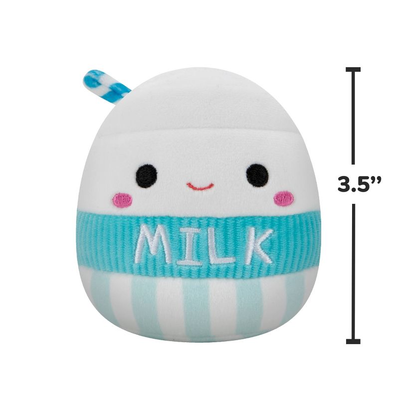 Squishmallows 3.5&#34; Melly The Milk Carton Squeaky Plush Dog Toy, 3 of 4