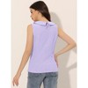 INSPIRE CHIC Women's Casual Peter Pan Collar Sleeveless Jacquard Floral Tank Top - 3 of 4