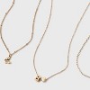Girls' Initial with Choker and Layered Necklace Set - art class™ Gold - 3 of 3