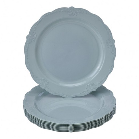 Plastic Plates - Silver Vintage Salad Plate