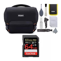 Koah Roebling Street Camera System Gadget Bag, Cleaning Kit and 64GB SD Card