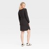 Long Sleeve Active Mini Maternity Dress - Isabel Maternity by Ingrid & Isabel™ Black - image 2 of 3