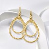 Ross-Simons Italian 18kt Gold Over Sterling Double-Oval Drop Earrings - 3 of 4