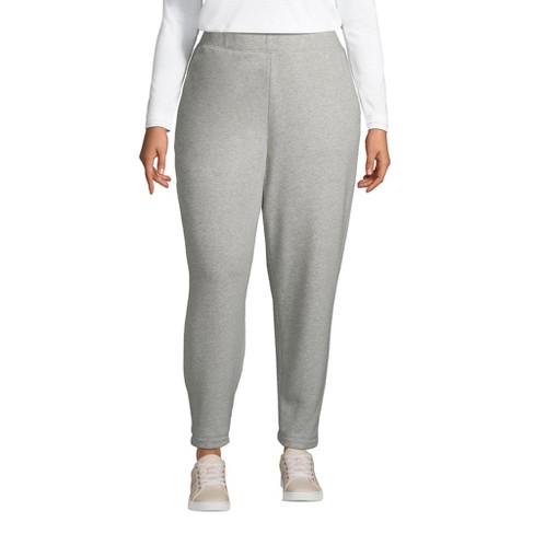 Lands' End Women's Plus Size Serious Sweats Ankle Sweatpants - 2x - Gray  Heather