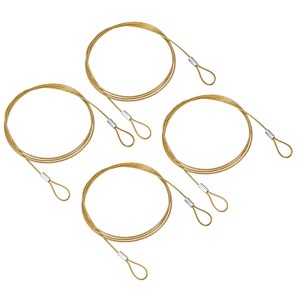 Unique Bargains Stainless Steel Stage Lighting Luggage Locking Cables with Double Loops 3.3 Ft - 1 of 4
