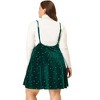Agnes Orinda Women's Plus Size Velvet High-Rise Star Versatile Flared Skater Skirt - 4 of 4