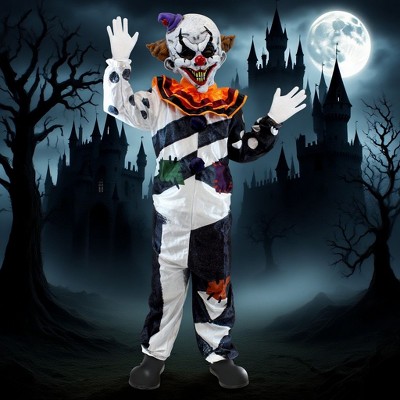 Joyfy Halloween Scary Clown Costume Outfit Set for Kids, Halloween Clown Costume for Boys Girls Role Play Dress up Party