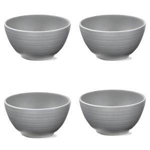 TAG 22 oz. 6 in. Light Gray Brooklyn Melamine Plastic Dinnerware Bowl Dishwasher Safe Indoor Outdoor Round Grey Set 4 - 1 of 3