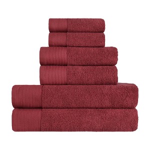 Premium Cotton Herringbone Medium Weight Bathroom Towel Set by Blue Nile Mills - 1 of 4